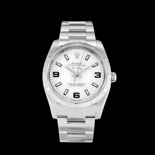Rolex Air-King White Quarter Arabic 114210