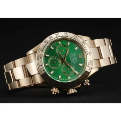 Rolex Cosmograph Daytona Green Dial Rose Gold Case And Bracelet 1454244