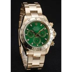 Rolex Cosmograph Daytona Green Dial Rose Gold Case And Bracelet 1454244