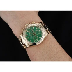 Rolex Cosmograph Daytona Green Dial Rose Gold Case And Bracelet 1454244