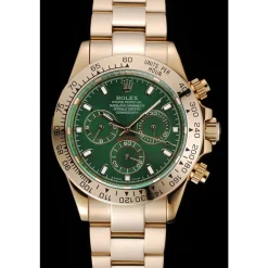 Rolex Cosmograph Daytona Green Dial Rose Gold Case And Bracelet 1454244