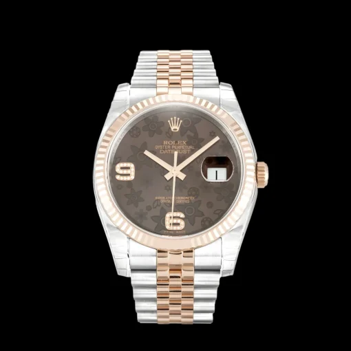 Rolex Datejust Chocolate Floral Diamond Dial 116231