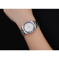 Rolex Datejust Diamond Dial Blue Jewels Bezel Stainless Steel Case And Bracelet 622834
