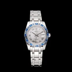 Rolex Datejust Diamond Dial Blue Jewels Bezel Stainless Steel Case And Bracelet 622834