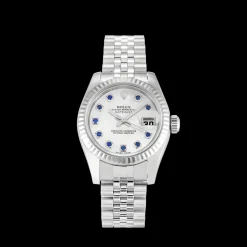 Rolex Datejust Lady Pearl-White & Sapphire Dial 179174