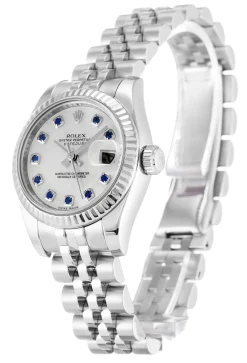 Rolex Datejust Lady Pearl-White & Sapphire Dial 179174