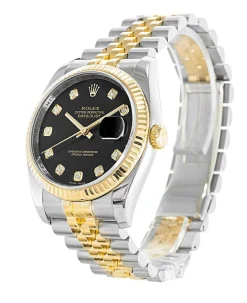 Rolex Datejust Two Tone Black