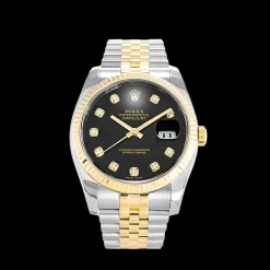 Rolex Datejust Two Tone Black