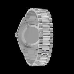 Rolex Day-Date: 40 mm, Platinum with an ice-blue dial, Fluted bezel and a President bracelet, m228236-0012