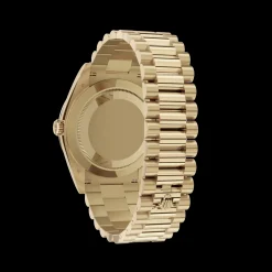 Rolex Day-Date: 36 mm, Yellow gold, with a champagne colour, Diamond-set dial, Diamond-set bezel and a President bracelet, m228348rbr-0002