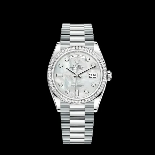 Rolex Day-Date 128396TBR 36mm White mother-of-pearl