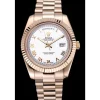 Rolex Day-Date White Dial Gold Bracelet 622546