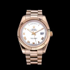 Rolex Day-Date White Dial Gold Bracelet 622546