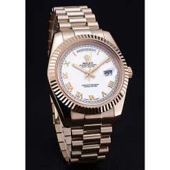 Rolex Day-Date White Dial Gold Bracelet 622546