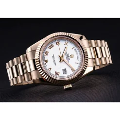 Rolex Day-Date White Dial Gold Bracelet 622546