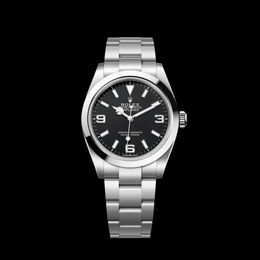 Rolex Explorer Polished Stainless Steel Black Dial 98087