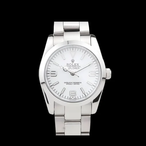 Rolex Explorer Polished Stainless Steel White Dial 98086
