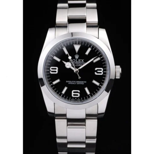 Rolex Explorer Polished Stainless Steel Black Dial 98087