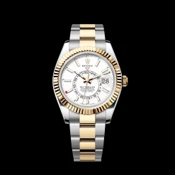 Rolex Sky-Dweller: 42 mm, Yellow gold with an intense white dial and an Oyster bracelet, m336933-0005
