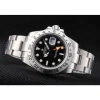 Rolex Swiss Explorer Stainless Steel Bezel Black Dial Watch