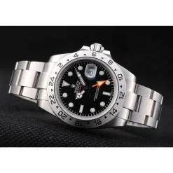 Rolex Swiss Explorer Stainless Steel Bezel Black Dial Watch
