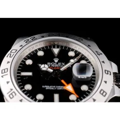 Rolex Swiss Explorer Stainless Steel Bezel Black Dial Watch
