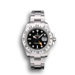 Rolex Swiss Explorer Stainless Steel Bezel Black Dial Watch