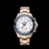 Rolex Yacht-Master II White Dial Blue Bezel Gold Bracelet 622271