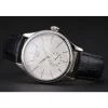 Swiss Rolex Cellini White Dial Stainless Steel Case Black Leather Strap