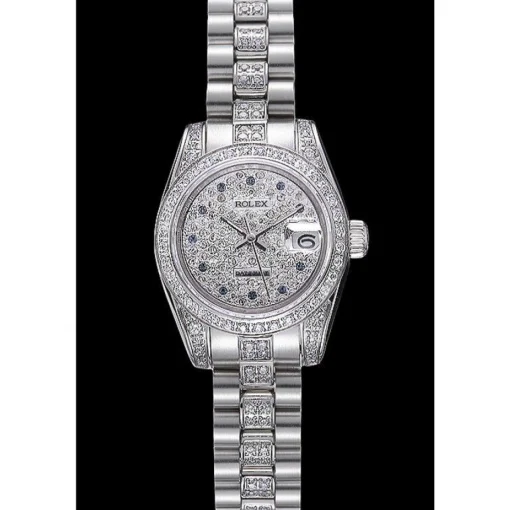 Swiss Rolex DateJust Diamond Dial Stainless Steel 622021