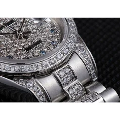 Swiss Rolex DateJust Diamond Dial Stainless Steel 622021