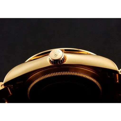 Swiss Rolex Day-Date Diamond Pave Gold Dial Gold Diamond Bracelet 1453954
