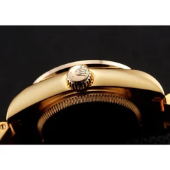 Swiss Rolex DayJust Diamond Pave White Dial Gold Diamond Bracelet 1453957