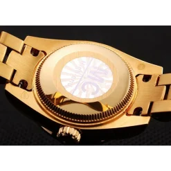 Swiss Rolex DayJust Diamond Pave White Dial Gold Diamond Bracelet 1453957
