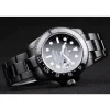 Swiss Rolex GMT Master II Pro-Hunter Black Steel Strap Black Dial