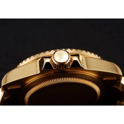 Swiss Rolex GMT Master II Green Dial And Bezel Gold Case And Bracelet 1453750