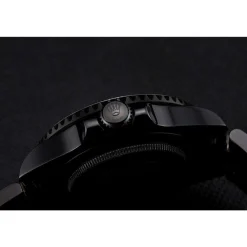 Swiss Rolex GMT Master II Black Dial Blue And Black Bezel Black PVD Case And Bracelet PR18239