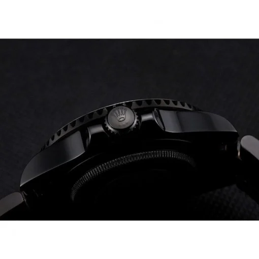 Swiss Rolex GMT Master II Black Dial Blue And Black Bezel Black PVD Case And Bracelet PR18239