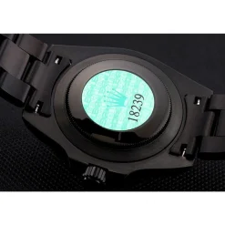 Swiss Rolex GMT Master II Black Dial Blue And Black Bezel Black PVD Case And Bracelet PR18239