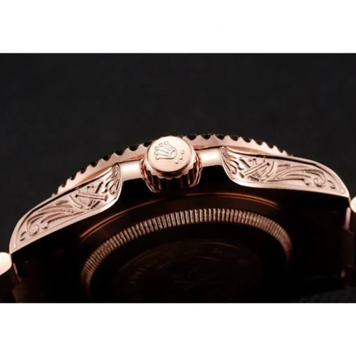 Swiss Rolex Submariner Skull Limited Edition Blue Dial Rose Gold Case And Bracelet 1454085